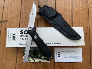 SOG Vintage Original SOG REV-7 SEAL-REVOLVER Knife in Kydex Sheath without box
