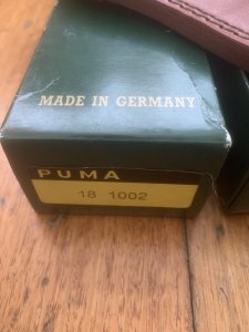Puma Knife: Puma 18 1002 Very Rare Europamesser Skeleton Knife in Leather Sheath & Box