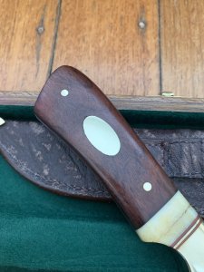 Mackrill Custom Knives 1998 No.5 SCI Limited edition Giraffe Bone/Rhodesian Teak Handle #89-100