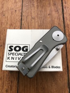 SOG Vintage Original SOG BLINK GRAPHITE Small Folding Lock Knife