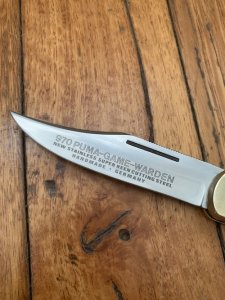 Puma Model 970 Game Warden 1971 Folding Lock Knife Serial # 90174