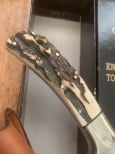 Puma Knife: Puma 11 0215 Silver Lion Collectable Knife with Stag Handle and Tan Brown sheath
