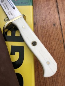 Puma Knife: Puma SGB Trail Guide Fixed Blade Knife with White Bone Handle