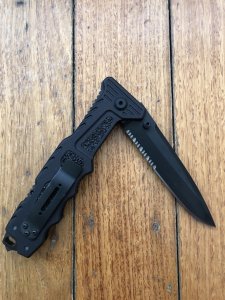 Dark Operations StratoFighter Stiletto Rescue/Tactical Folding Lock Knife