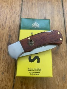 Puma Knife: Puma SGB Mini 4 Star Folding Lock Knife with Jacaranda Wood Handle