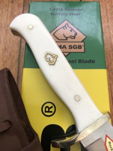 Puma Knife: Puma SGB Trail Guide Fixed Blade Knife with White Bone Handle