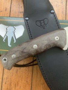 Cudeman Model 172FL Scout Knife With Black Leather Sheath