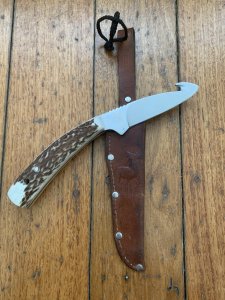 Puma Knife: Puma 2009 Pro Hunter Gut Hook Knife with Stag Handle & German Sheath