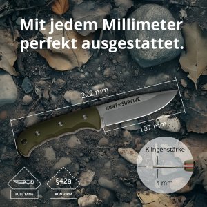 Puma Knife: Puma Hunt To Survive PUMA TEC D2 Knife with Kydex Sheath