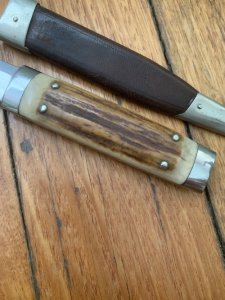 Puma Knife: Puma 1980 Vintage 3573 Boot Knife with Stag Handle & Original Sheath #14081