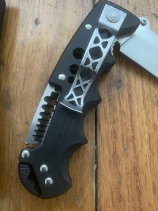 SOG Original EL01-CP KILOWATT Folding Lock Knife with Quality Pouch