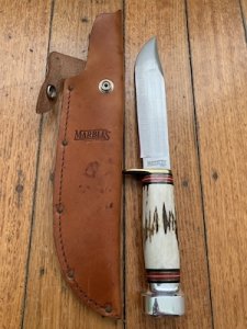 Marbles USA MA-ID7S Bowie with Stag Handle and Original Sheath
