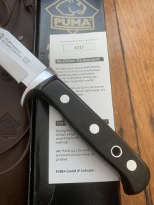 Puma Knife: Puma 2016/17 Bowie Sedona Bowie with Ebony Wood Handle