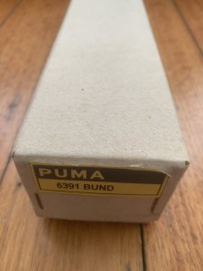 Puma Knife: Puma 1983 rare & original 12 6391 BUND knife in original Sheath, Box, & Warranty Tag