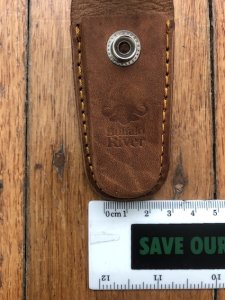 Knife Sheath: BR Brown Small Leather Knife Pouch - 3 Inch Pouch