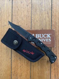 Buck Knife: Vintage early 90's Buck XLTI 0560 Titanium Folding Lockback Knife with Pouch