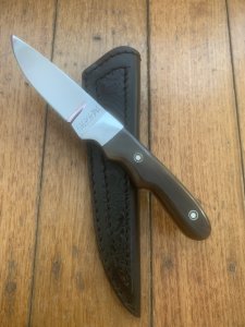 MAFFI SYDNEY AUSTRALIA Brown Handled Fixed Blade Knife With Sheath