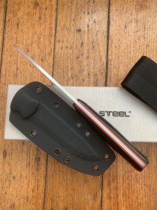 Real Steel Knives RS3725 Black BushCraft III Knife with Kydex Sheath