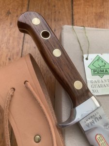 Puma Knife: Puma 1983 rare & original 12 6391 BUND knife in original Sheath, Box, & Warranty Tag