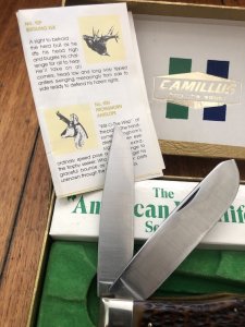 Camillus American Wildlife Series USA-Made Special Edition Bugling Elk knife in Gift Box