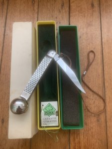 Puma Knife: Puma Vintage 1984 Fishermans Knife in Original Box with Warranty #18481