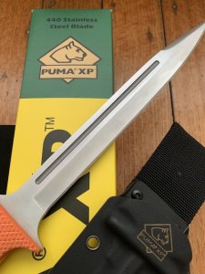 Puma SGB 13" New Model Pig Sticker knife with Orange G10 Handle and Kydex Sheath