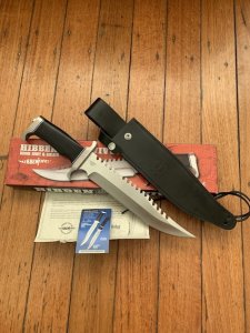 United Cutlery Gil Hibben Survivor Bowie with Black Leather Sheath