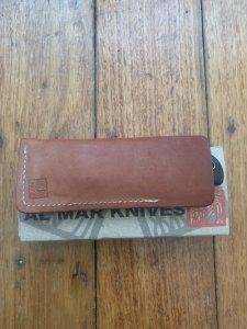 Al Mar Japan E1003BMT Falcon Black Micarta Handle Gentlemen's Knife in original Pouch and Box
