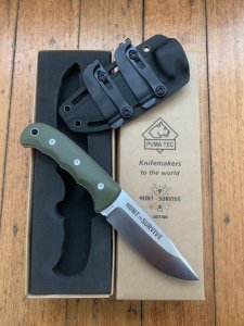 Puma Knife: Puma Hunt To Survive PUMA TEC D2 Knife with Kydex Sheath