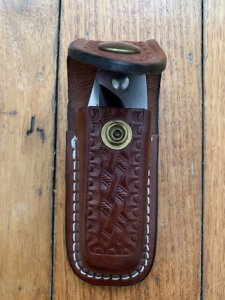 Spyderco VIELE 2 Japanese Straight Edge Lock Back Folding Knife with Pouch