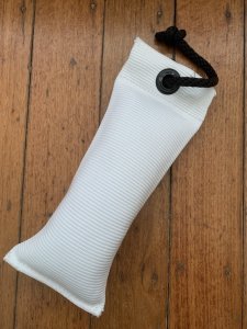 Dog Training Dummy: RRT Large Cork-filled White Canvas Dummy