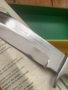 Puma Knife: 1966 Puma Bowie with Stag Antler Handle & Original Box #42606