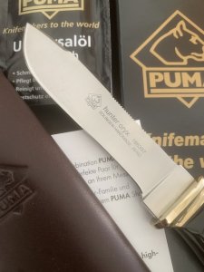Puma Knife: Puma Special Oryx Edition Jagdnicker Hunters Pal with Brown Leather Sheath
