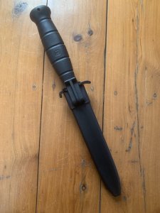 GLOCK Original Austrian Made BLACK Saw Back Field Knife with Polymer Scabbard