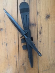 J.NOWILL & SONS  J.ADAMS SHEFFIELD ENGLAND BLACK MOD COMMANDO KNIFE