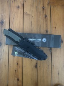 SPARTON KNIVES Machai Knife with Green Handle & Tactical Kydex Sheath