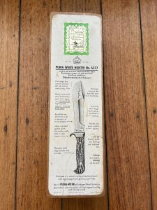 Puma Knife: Puma Pre-64 Rare White Hunter with Stag in Original Sheath & Wooden Box