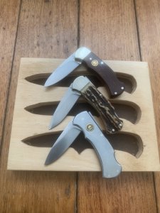 Puma Set of 3 - Full Size 4 Star Folding Knife Set in Display