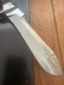 Puma Knife: Puma Rare 1999 Auto White Hunter Knife with Mid Brown sheath and Puma Box