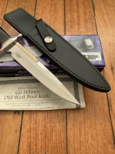 United Cutlery Gil Hibben Old West Boot Knife with Black Leather Sheath
