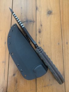 TOPS USA Tom Brown TRACKER  Model #1 with Black Tactical Kydex Knife Sheath