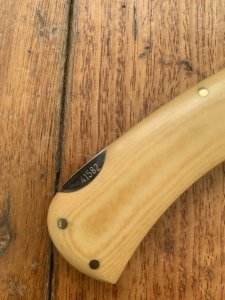 Puma Knife: Puma Original 1985 4 Star Folding Lock Blade Knife with Orange Ivory Micarta Handle