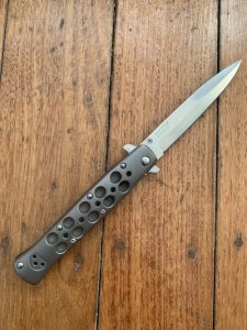 COLD STEEL Vintage TI-LITE VG-1 Stainless Stiletto Folding Knife