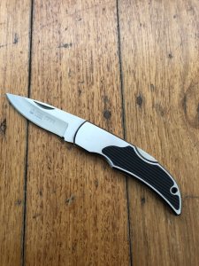 Puma Knife: Puma Mint 280851 Brushed Aluminium/Stainless/Rubber Lord Folding Lock Knife