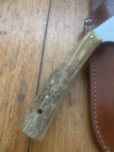 Puma Knife: Early 2000's Puma Pro Hunter Gut Hook Knife with Stag Antler Handle