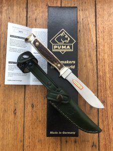 Puma Knife: Puma 2017 Jagdnicker 3587 Knife with Stag Antler Handle