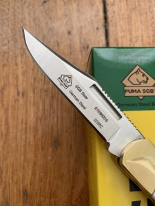 Puma SGB Knife: Puma SGB Stag Handled Bear Folding Pocket Knife