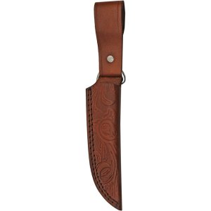 Damascus Turquoise and Pearl Corelon Hunting Knife with Sheath
