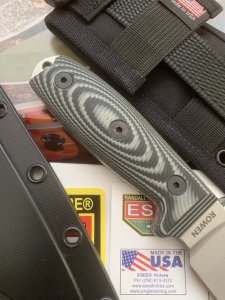 ESEE Knives- ESEE-4 Knife with Grey/Black G10 Handle Black Kydex Sheathes