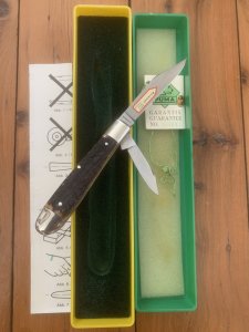 Puma Knife: Puma Original Rare 1984 Pony 620 Twin Blade Knife with Stag Antler Handle #18481